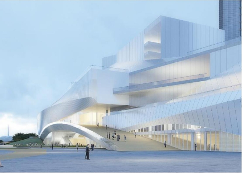 廣東美術(shù)館、廣東非物質(zhì)文化遺產(chǎn)展示中心、廣東文學館“三館合一”(